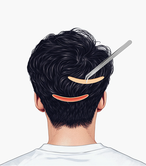 Incision hair transplant surgical method