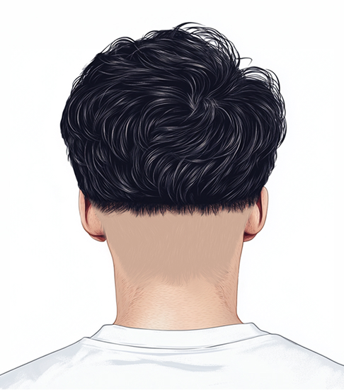 >Non-incisional hair transplant cut
