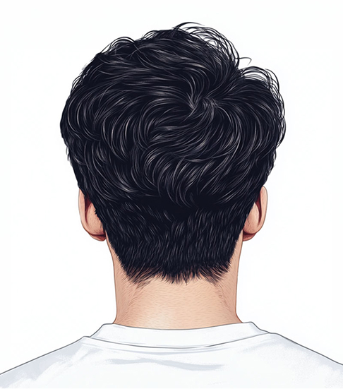 >Non-incisional hair transplant cut
